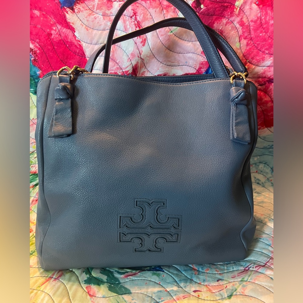 Tory Burch Slate Blue Tote